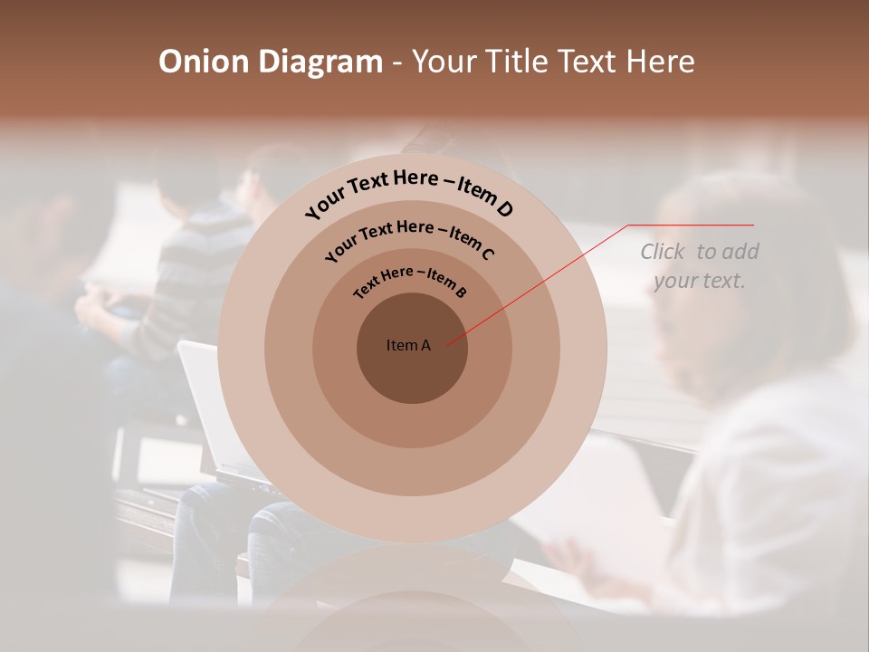 Beautiful Young Woman Working With Her Notebook Is Sitting Outdoors PowerPoint Template