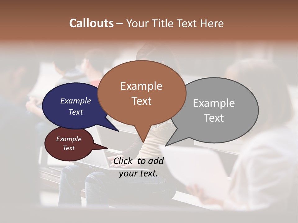 Beautiful Young Woman Working With Her Notebook Is Sitting Outdoors PowerPoint Template