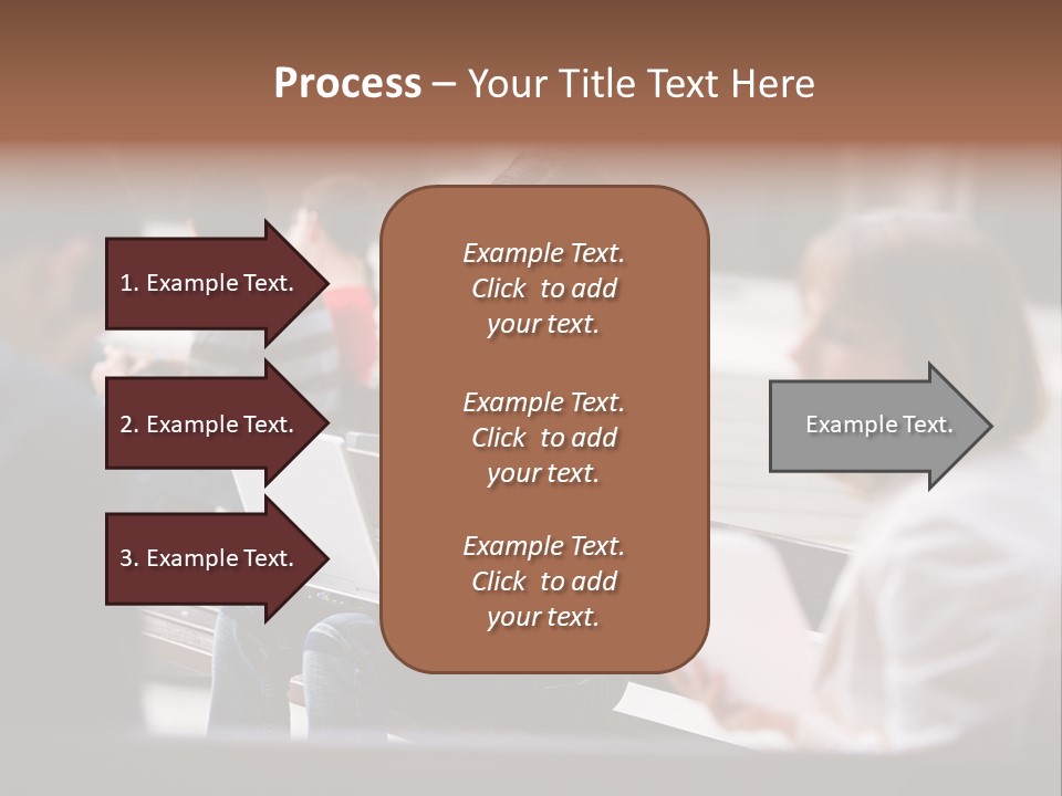Beautiful Young Woman Working With Her Notebook Is Sitting Outdoors PowerPoint Template