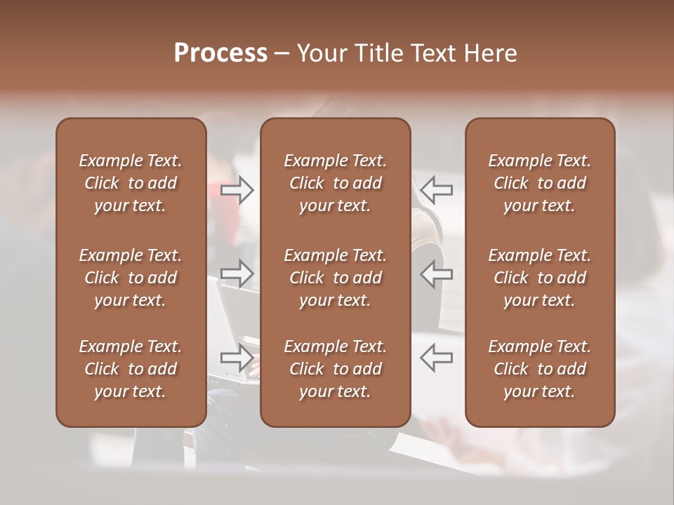 Beautiful Young Woman Working With Her Notebook Is Sitting Outdoors PowerPoint Template