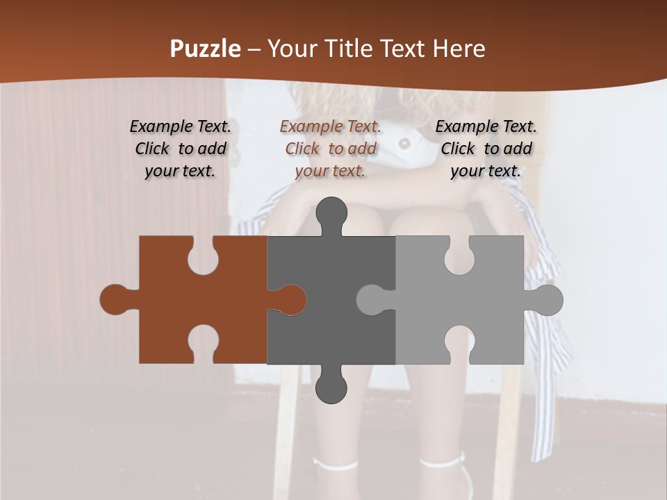 Young Blond Sad Girl PowerPoint Template