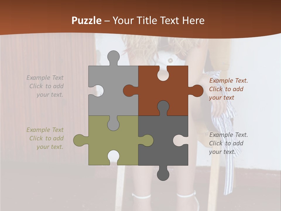 Young Blond Sad Girl PowerPoint Template