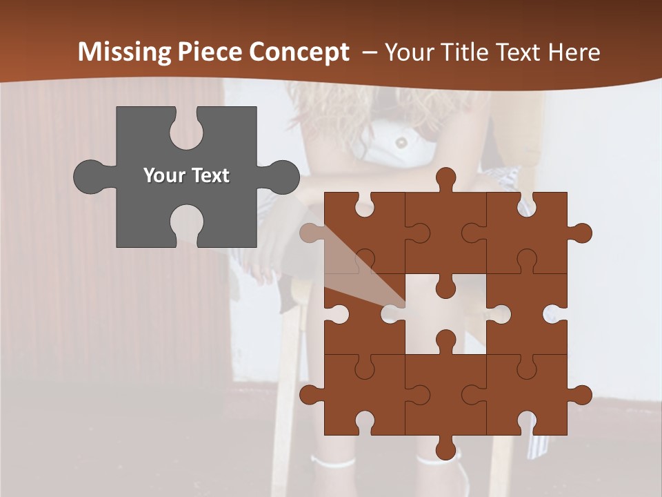 Young Blond Sad Girl PowerPoint Template