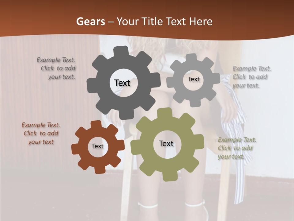 Young Blond Sad Girl PowerPoint Template