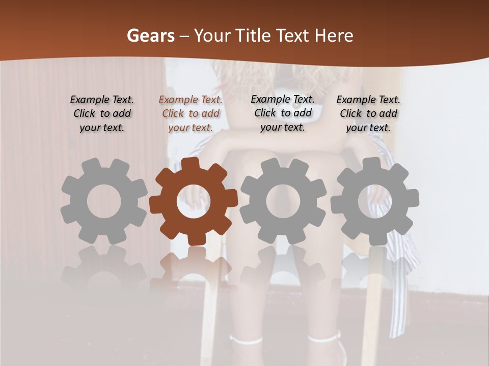 Young Blond Sad Girl PowerPoint Template