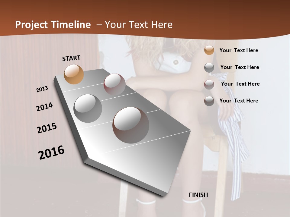 Young Blond Sad Girl PowerPoint Template