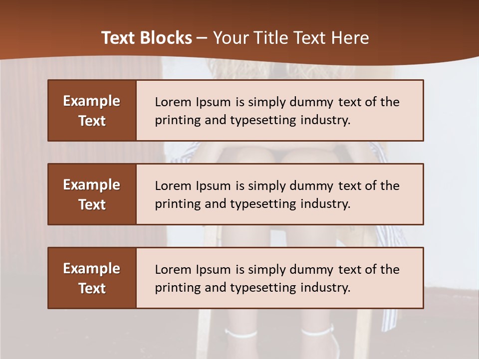 Young Blond Sad Girl PowerPoint Template