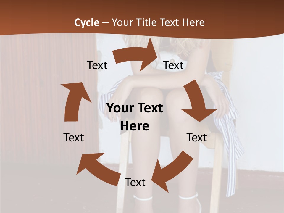 Young Blond Sad Girl PowerPoint Template