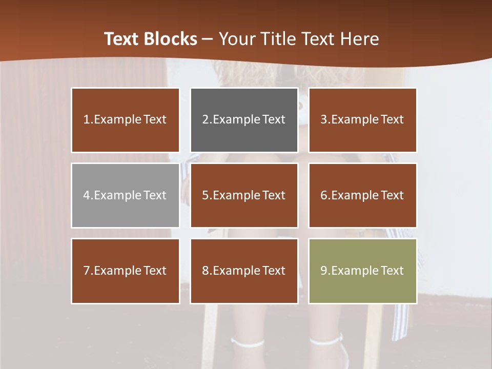 Young Blond Sad Girl PowerPoint Template