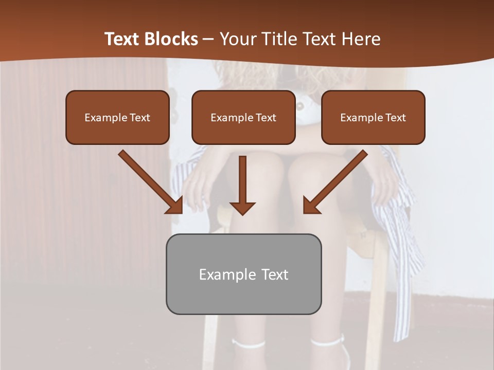 Young Blond Sad Girl PowerPoint Template