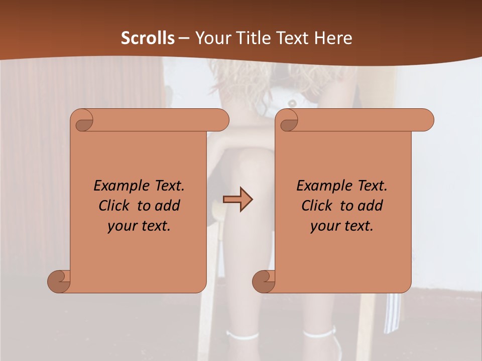 Young Blond Sad Girl PowerPoint Template