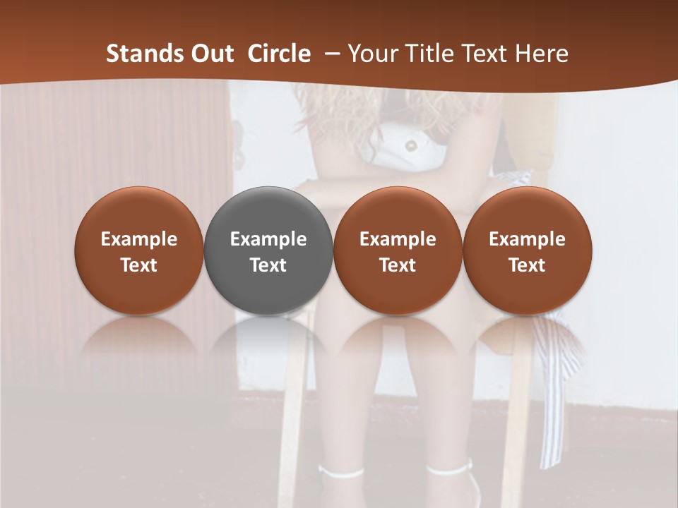 Young Blond Sad Girl PowerPoint Template