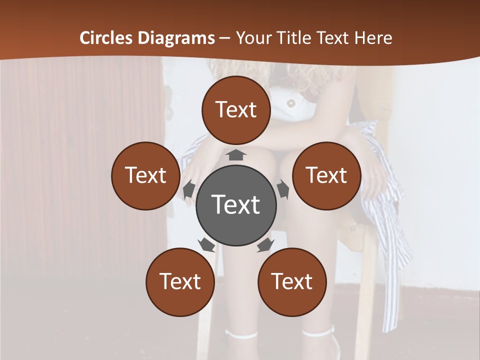 Young Blond Sad Girl PowerPoint Template