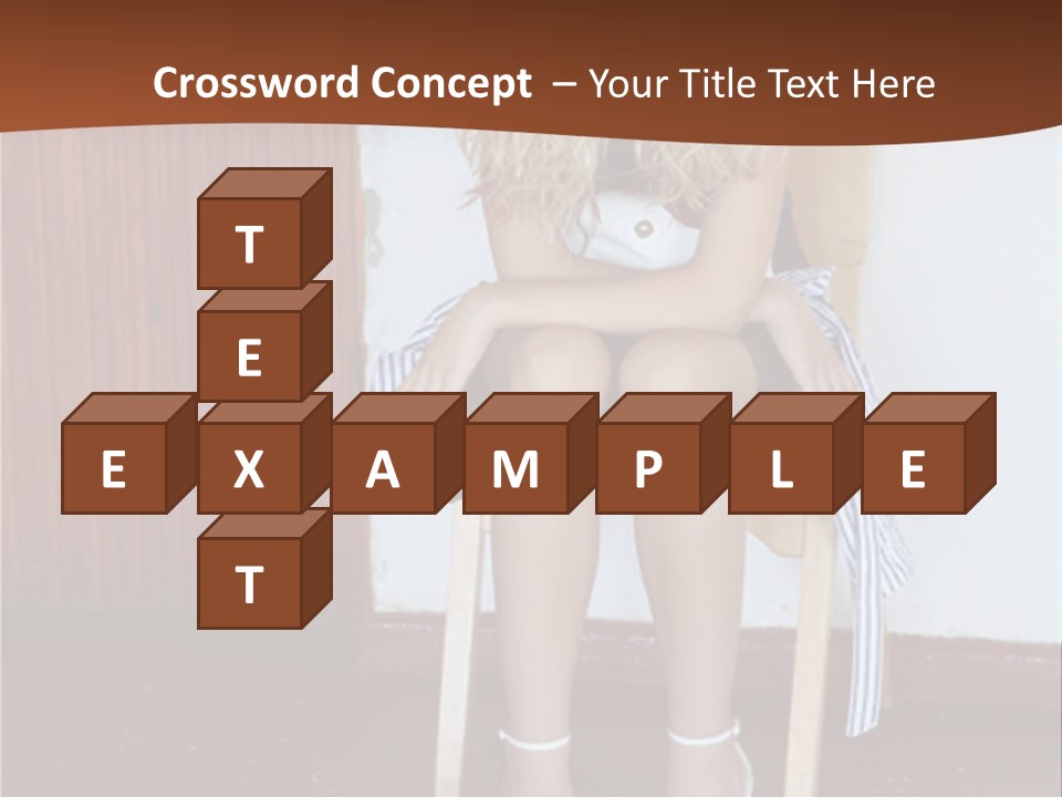 Young Blond Sad Girl PowerPoint Template