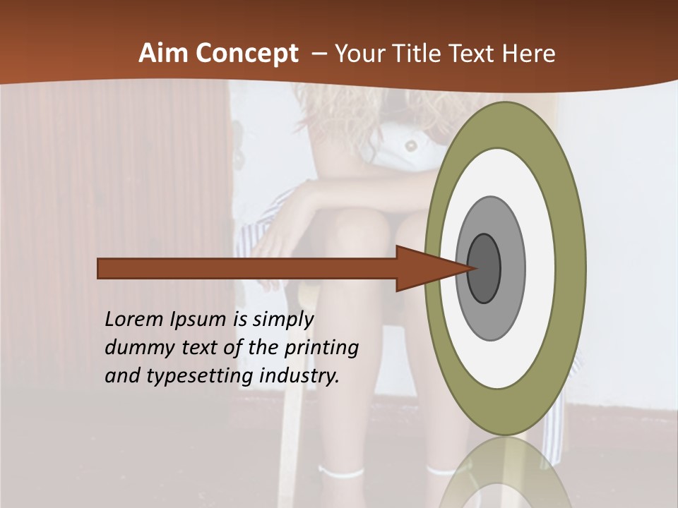 Young Blond Sad Girl PowerPoint Template