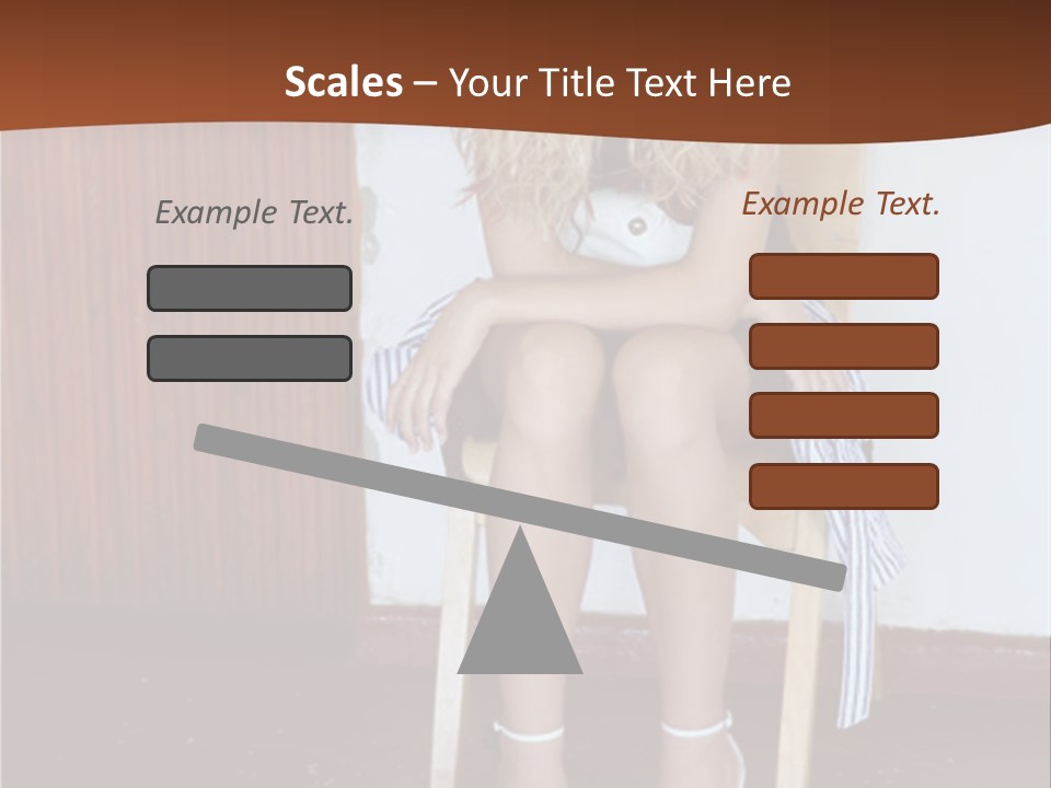 Young Blond Sad Girl PowerPoint Template