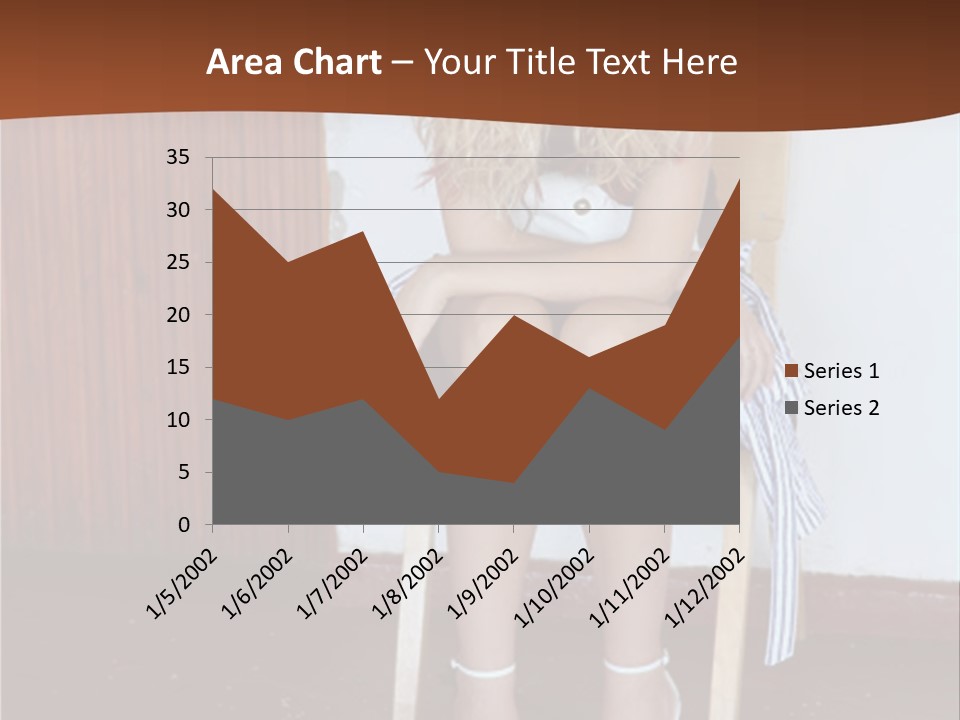 Young Blond Sad Girl PowerPoint Template