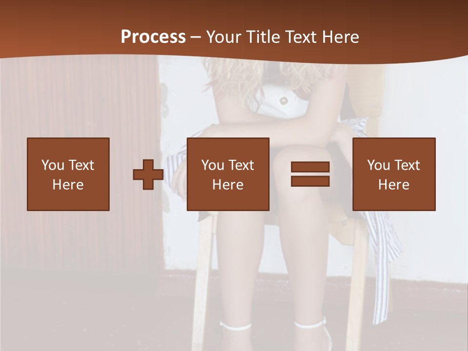 Young Blond Sad Girl PowerPoint Template