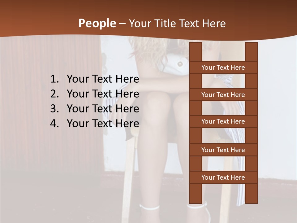 Young Blond Sad Girl PowerPoint Template