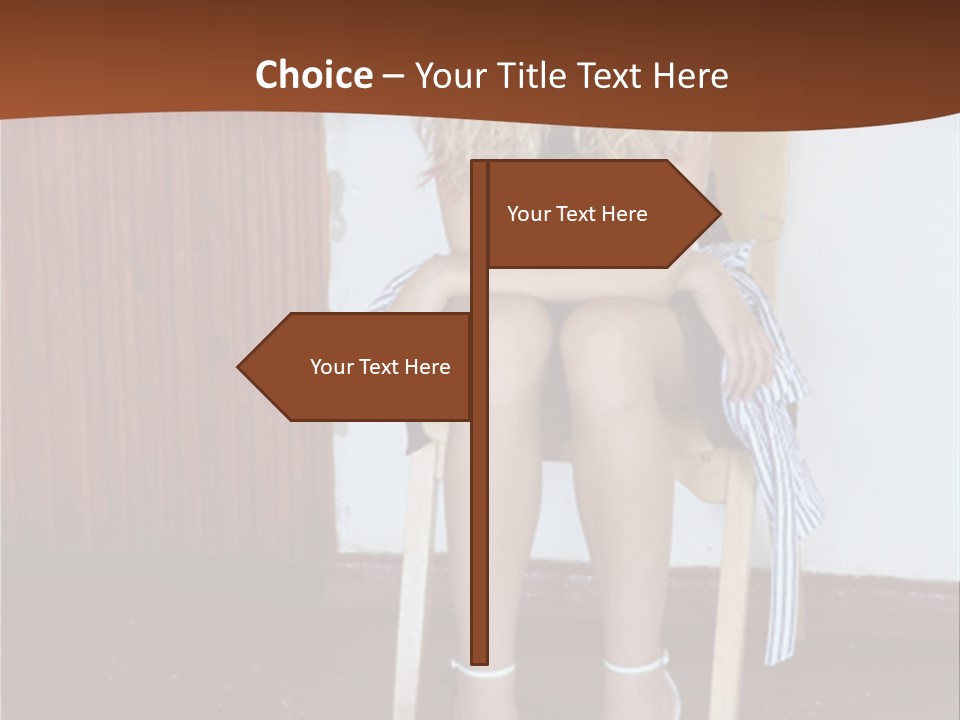 Young Blond Sad Girl PowerPoint Template