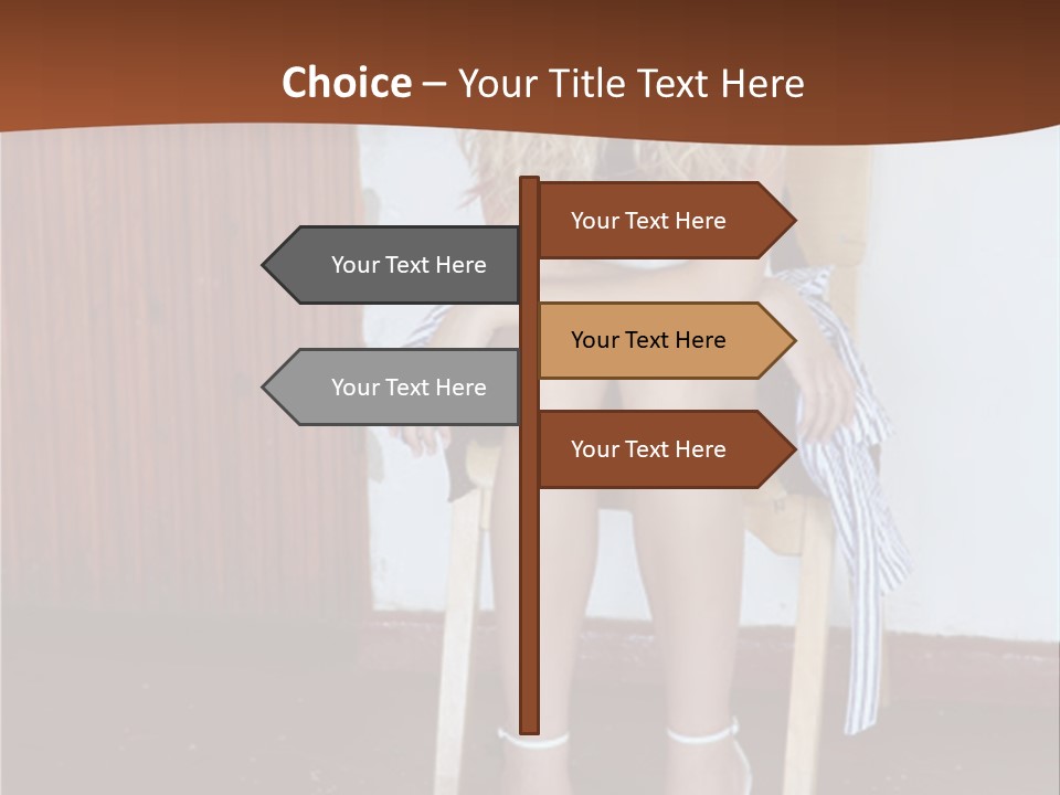 Young Blond Sad Girl PowerPoint Template