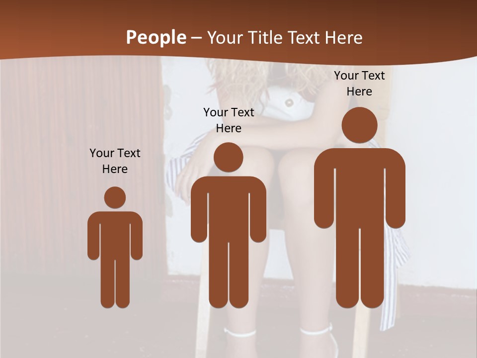 Young Blond Sad Girl PowerPoint Template