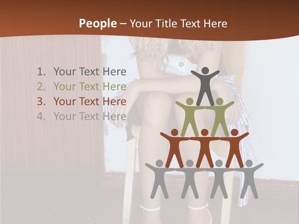 Young Blond Sad Girl PowerPoint Template