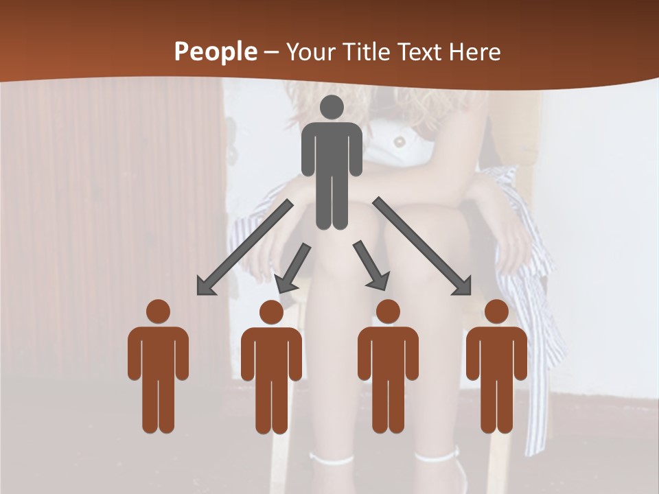 Young Blond Sad Girl PowerPoint Template