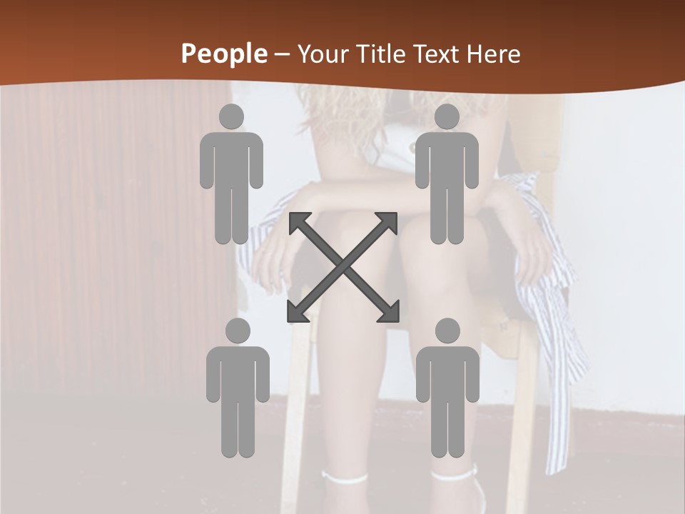 Young Blond Sad Girl PowerPoint Template