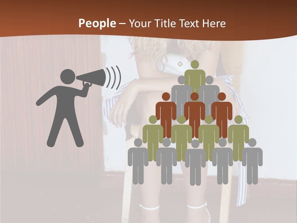 Young Blond Sad Girl PowerPoint Template