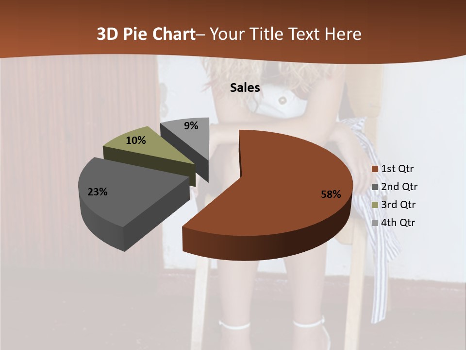 Young Blond Sad Girl PowerPoint Template