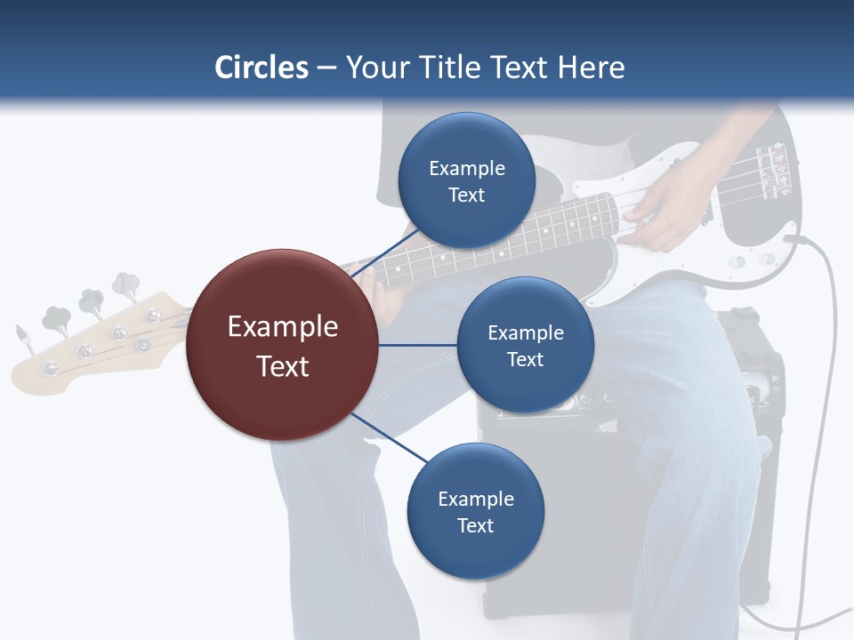 Native American Teen Boy Child Sitting On Amplifier Playing Electric Bass Guitar Over White. PowerPoint Template