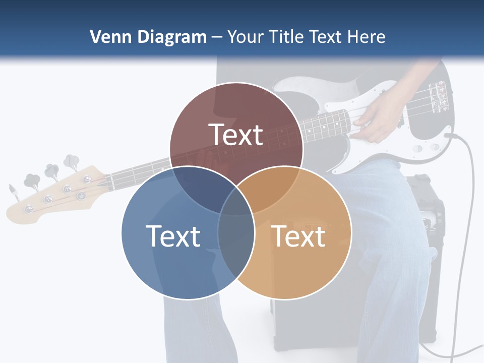 Native American Teen Boy Child Sitting On Amplifier Playing Electric Bass Guitar Over White. PowerPoint Template