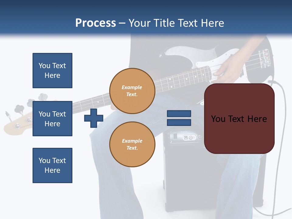 Native American Teen Boy Child Sitting On Amplifier Playing Electric Bass Guitar Over White. PowerPoint Template