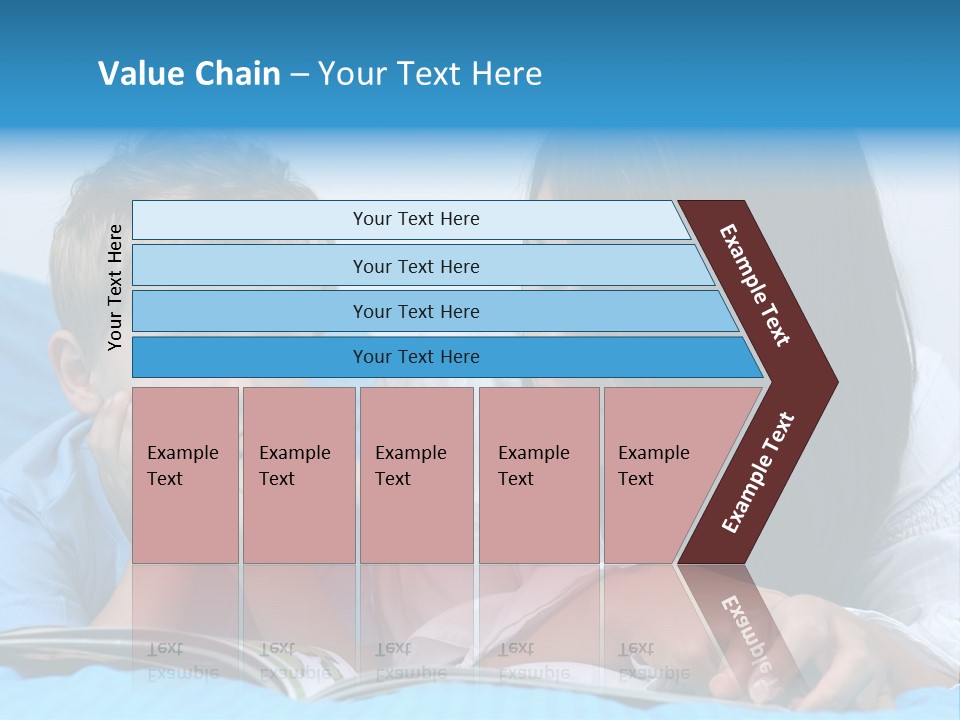 Mother And Three Years Old Boy Reading Book - Good Night PowerPoint Template