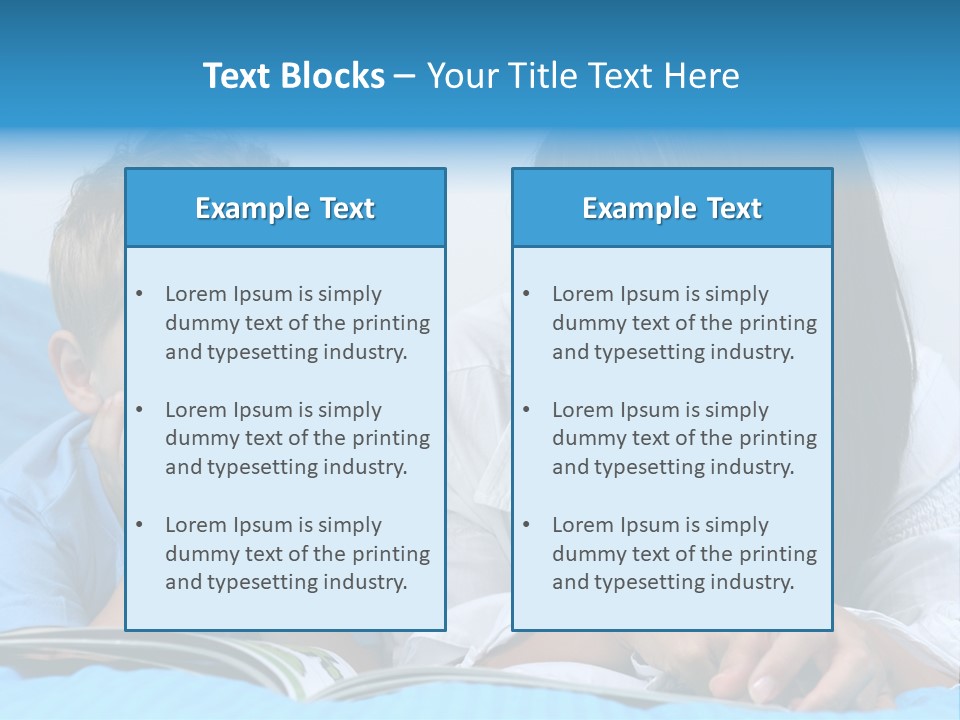 Mother And Three Years Old Boy Reading Book - Good Night PowerPoint Template