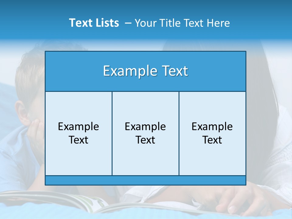 Mother And Three Years Old Boy Reading Book - Good Night PowerPoint Template