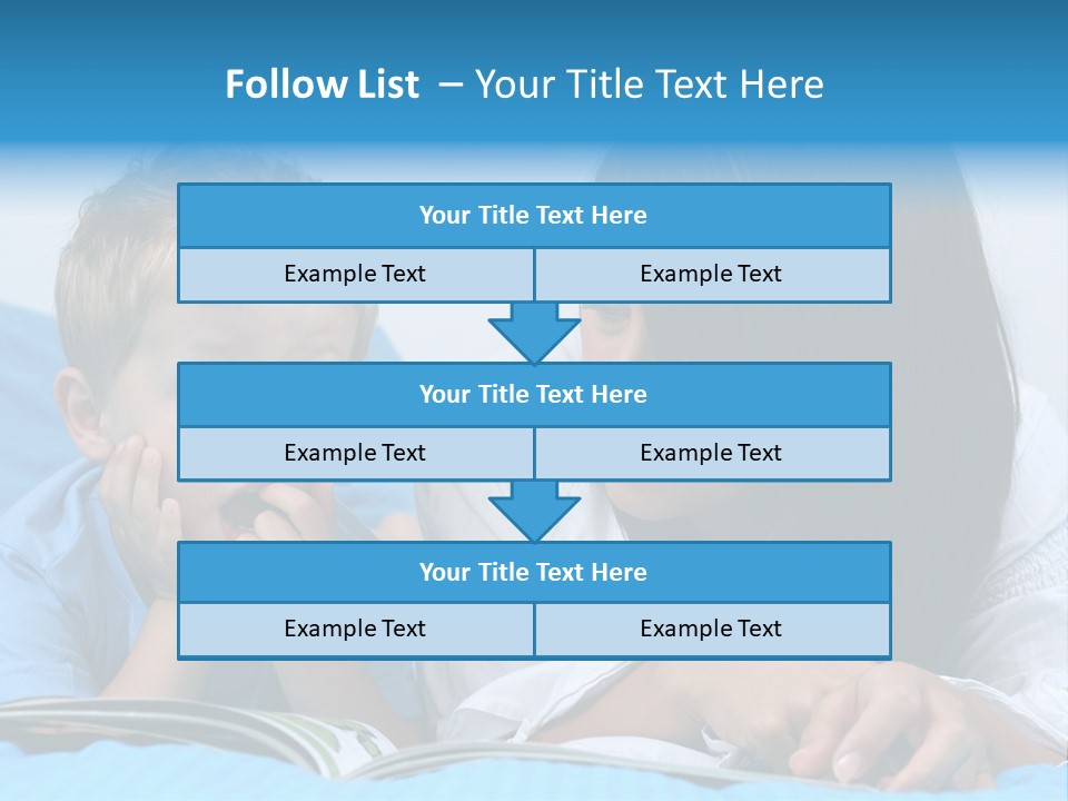 Mother And Three Years Old Boy Reading Book - Good Night PowerPoint Template