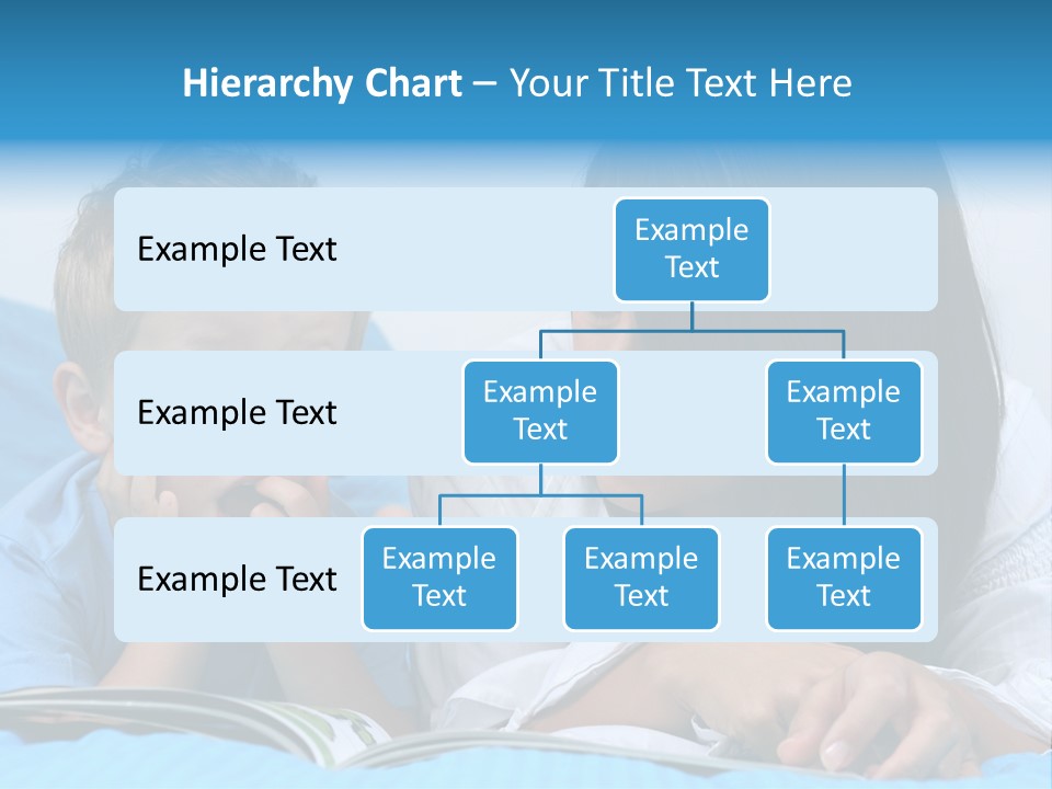 Mother And Three Years Old Boy Reading Book - Good Night PowerPoint Template