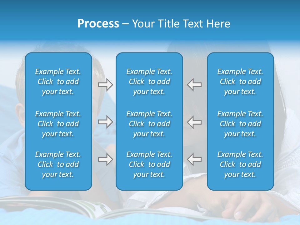 Mother And Three Years Old Boy Reading Book - Good Night PowerPoint Template