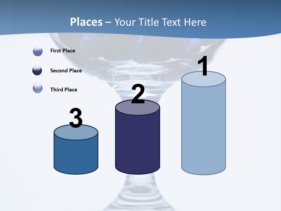 An Elegant Display Of Blueberries In A Fruit Cup. PowerPoint Template