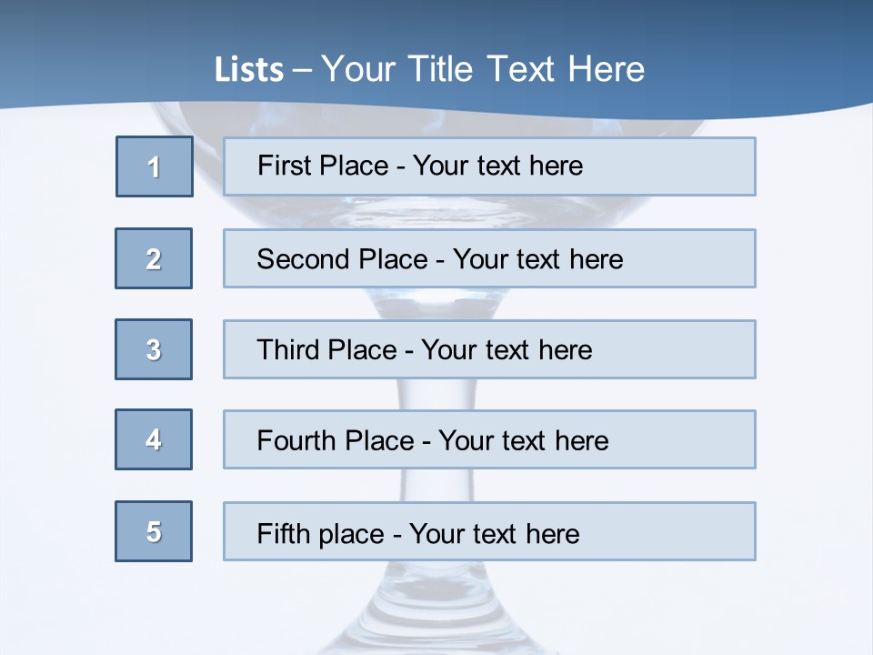 An Elegant Display Of Blueberries In A Fruit Cup. PowerPoint Template