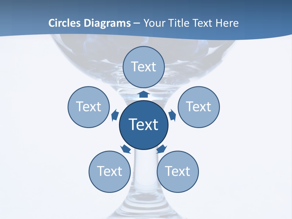 An Elegant Display Of Blueberries In A Fruit Cup. PowerPoint Template