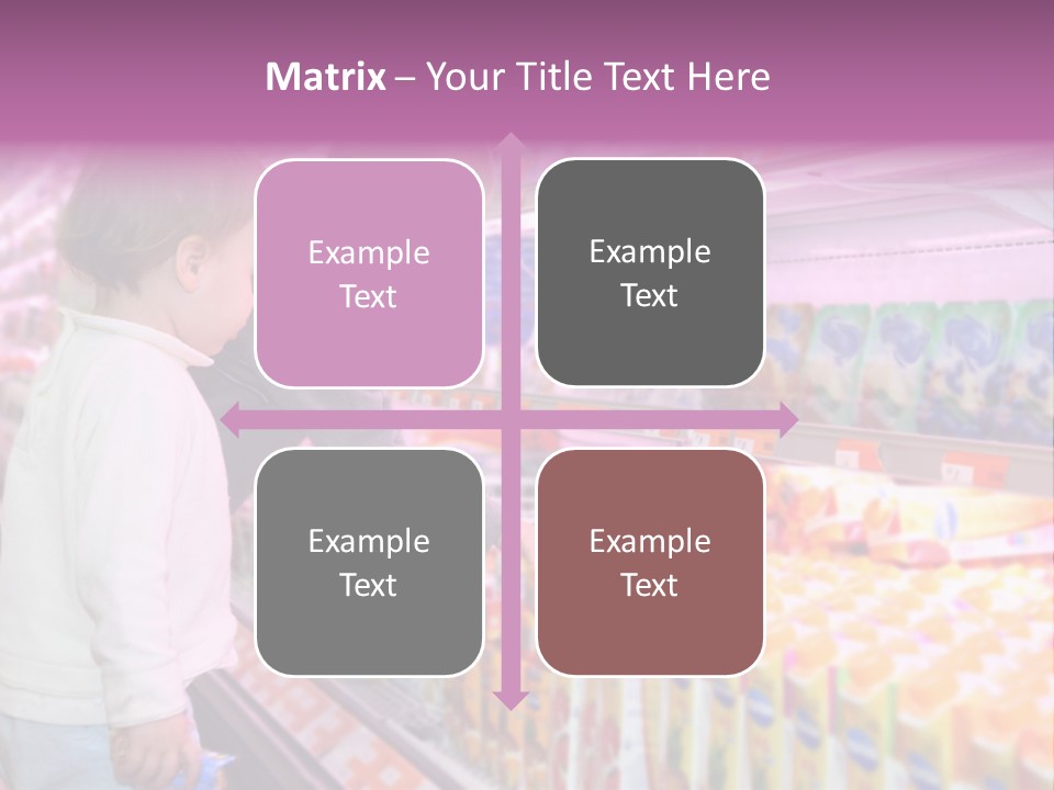 Children In The Supermarket PowerPoint Template