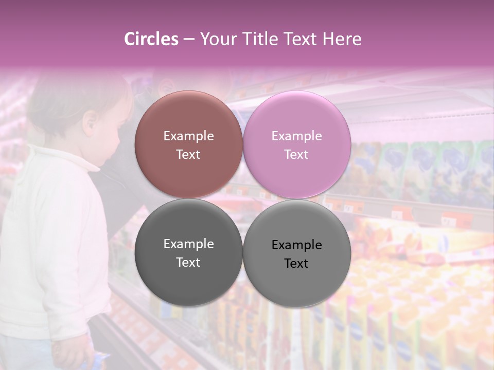 Children In The Supermarket PowerPoint Template