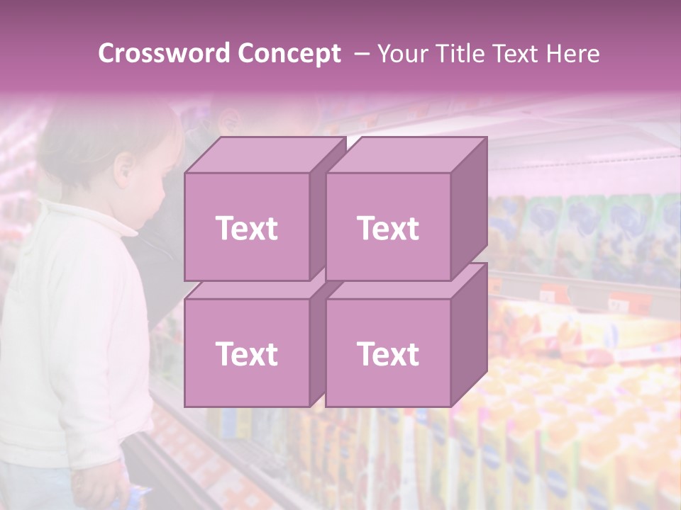 Children In The Supermarket PowerPoint Template