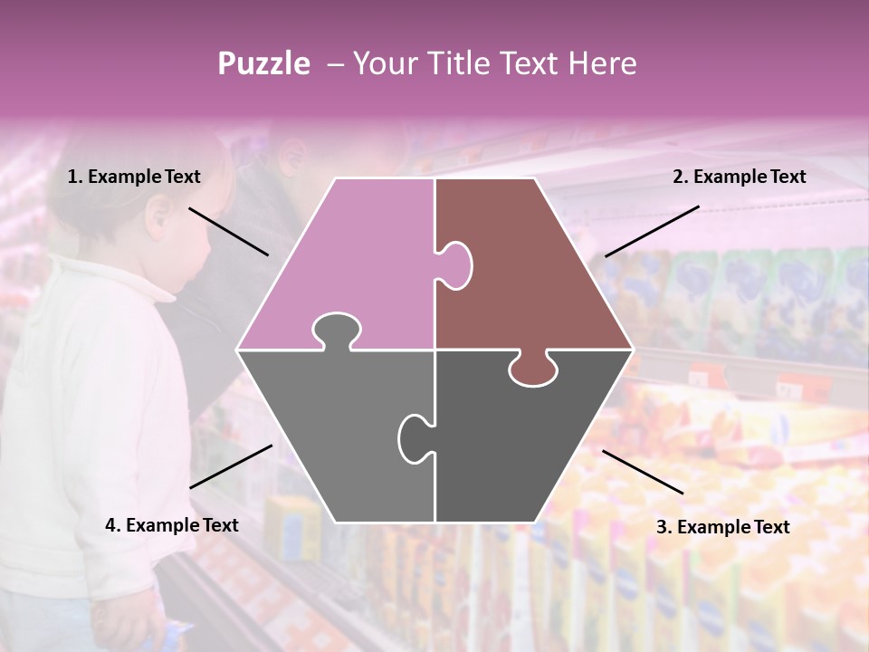 Children In The Supermarket PowerPoint Template