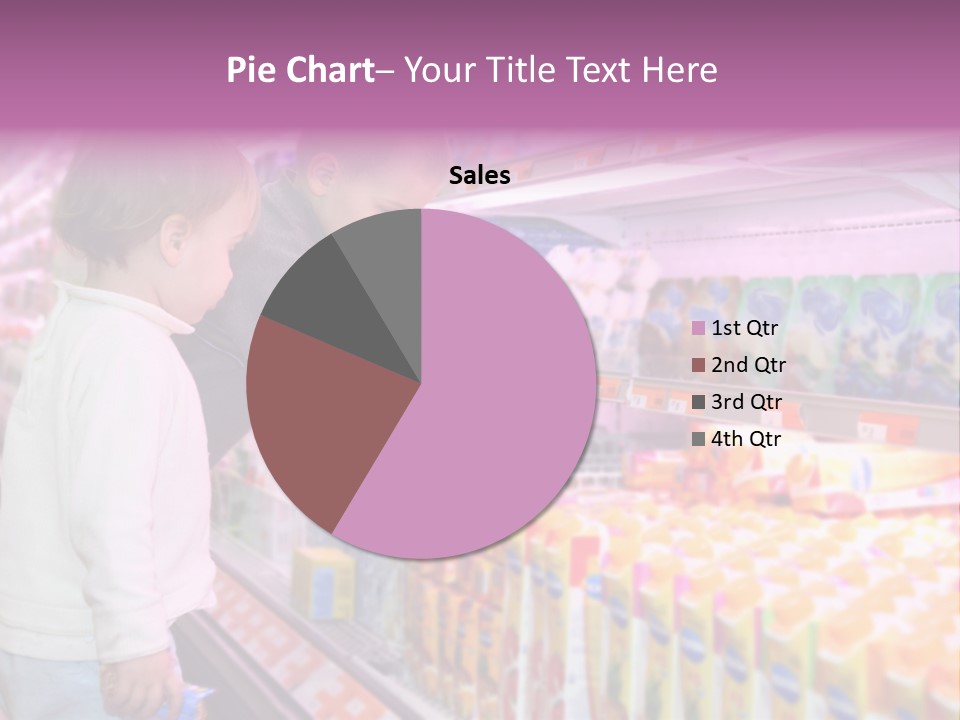 Children In The Supermarket PowerPoint Template