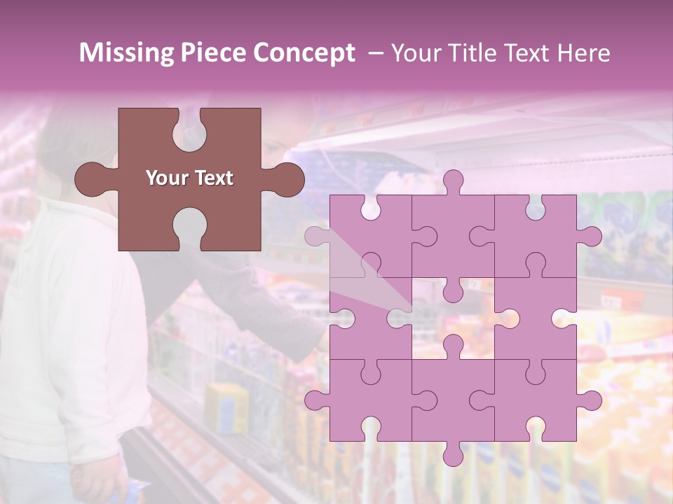 Children In The Supermarket PowerPoint Template