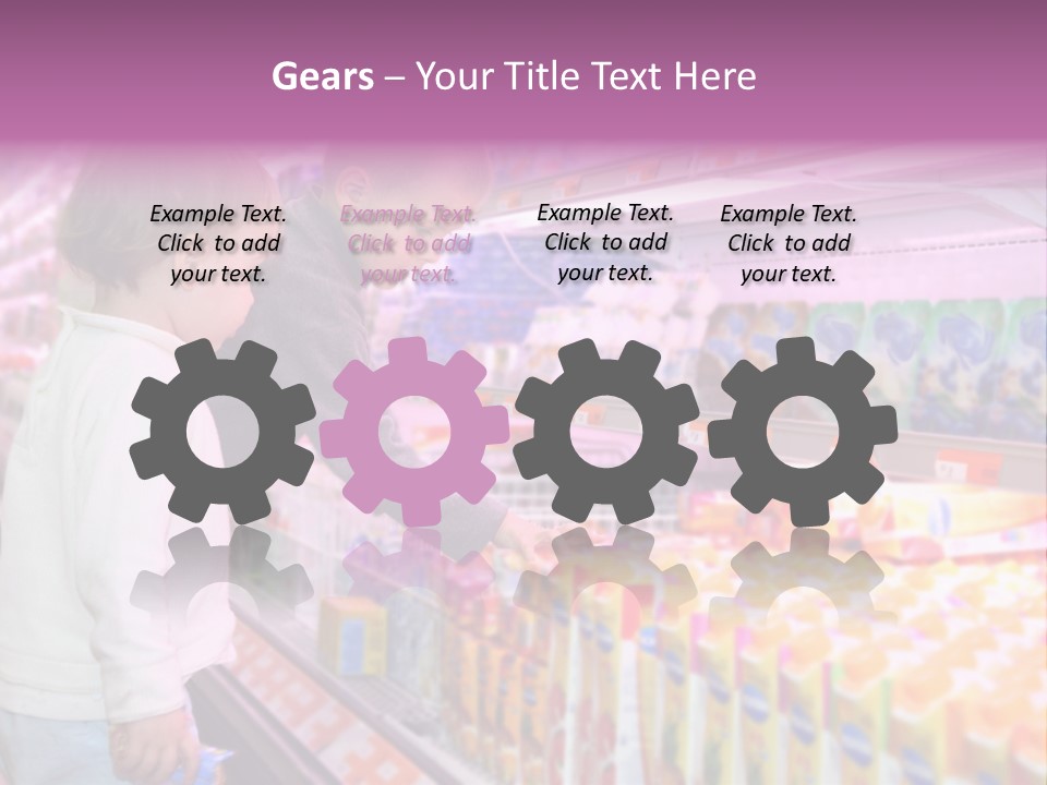 Children In The Supermarket PowerPoint Template